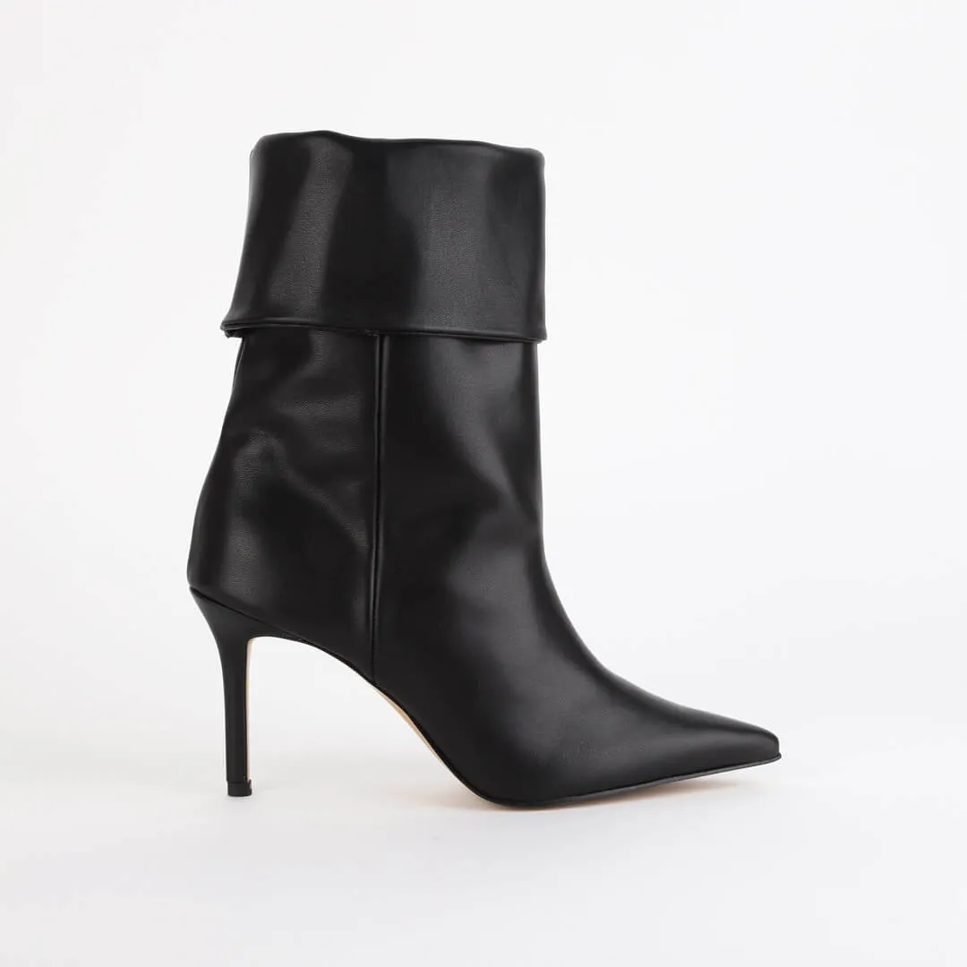 LUA BLACK - foldable half boots