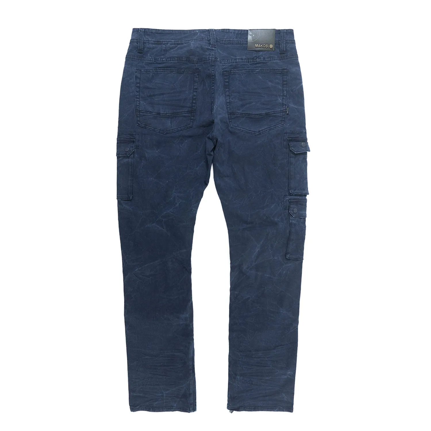 M1737 Berteli Acid Cargo Pants - Navy