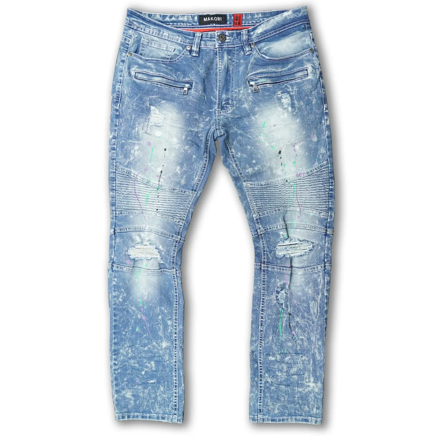 M1750 Super Sauce Biker Jeans - Light Wash