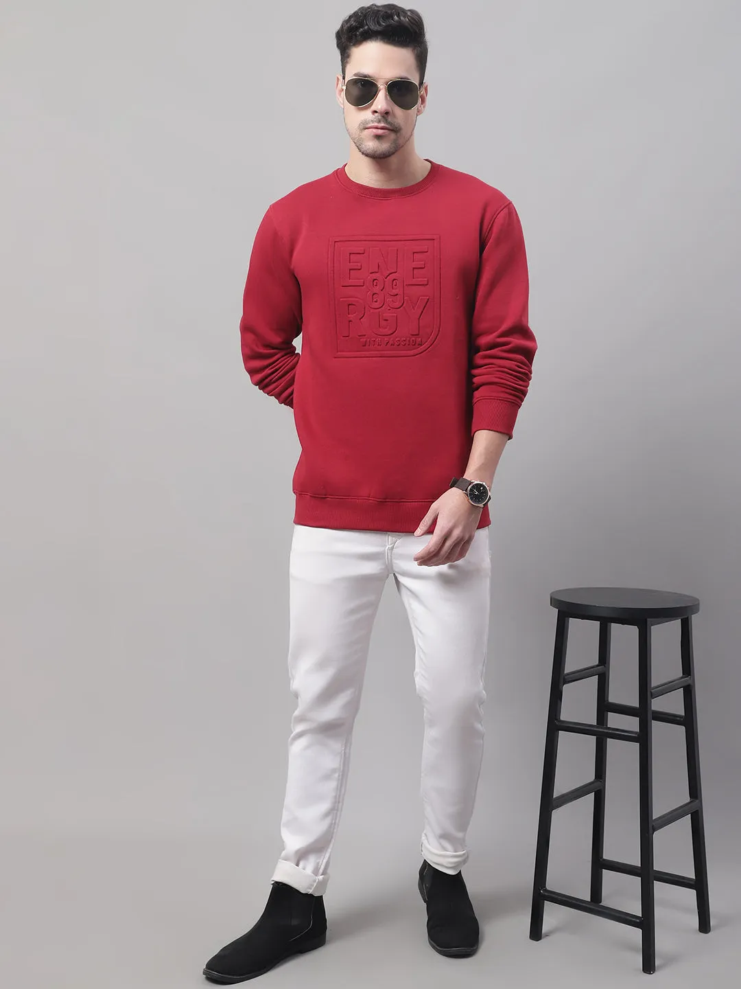 Men Maroon Sweatshirt