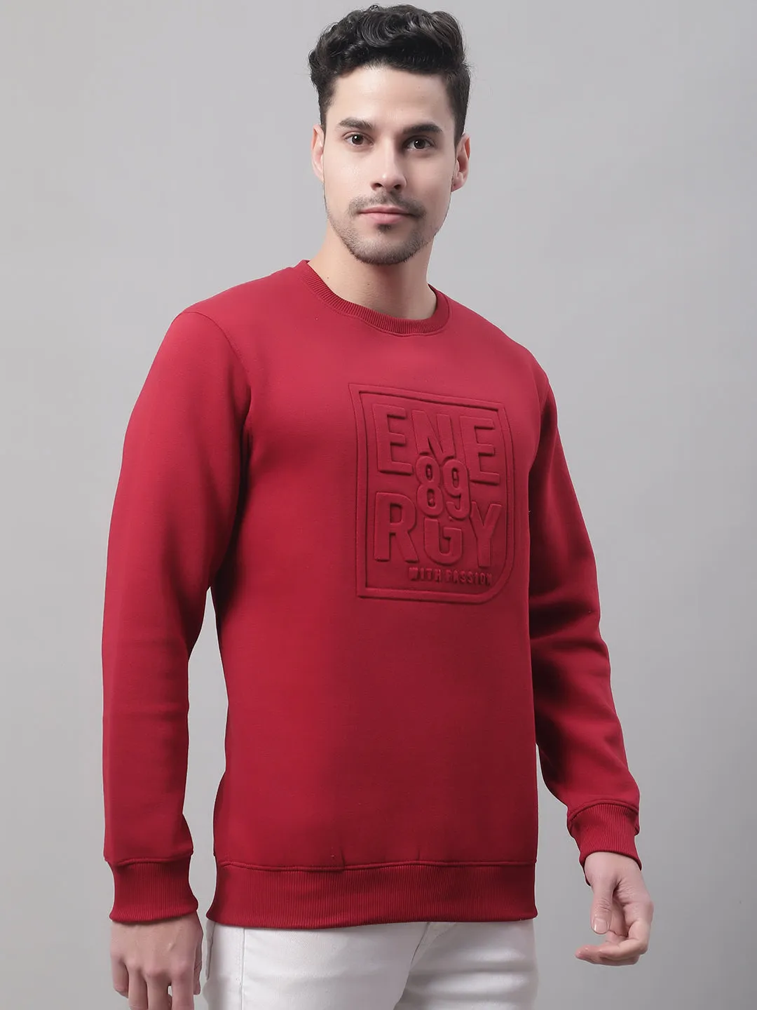 Men Maroon Sweatshirt