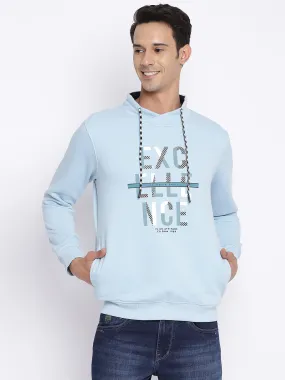 Men Sky Blue Sweatshirt