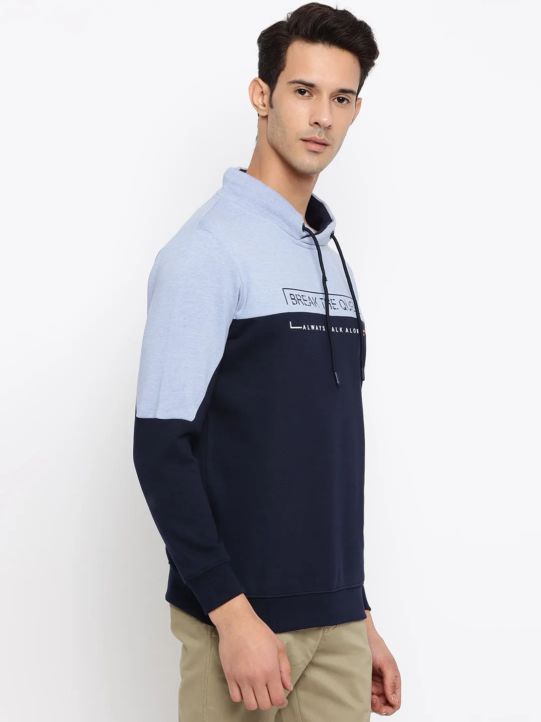 Men Sky Melange Sweatshirt