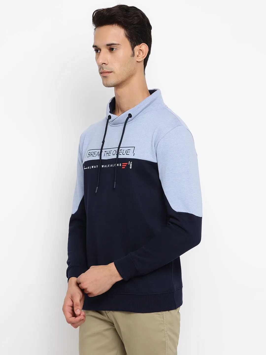 Men Sky Melange Sweatshirt