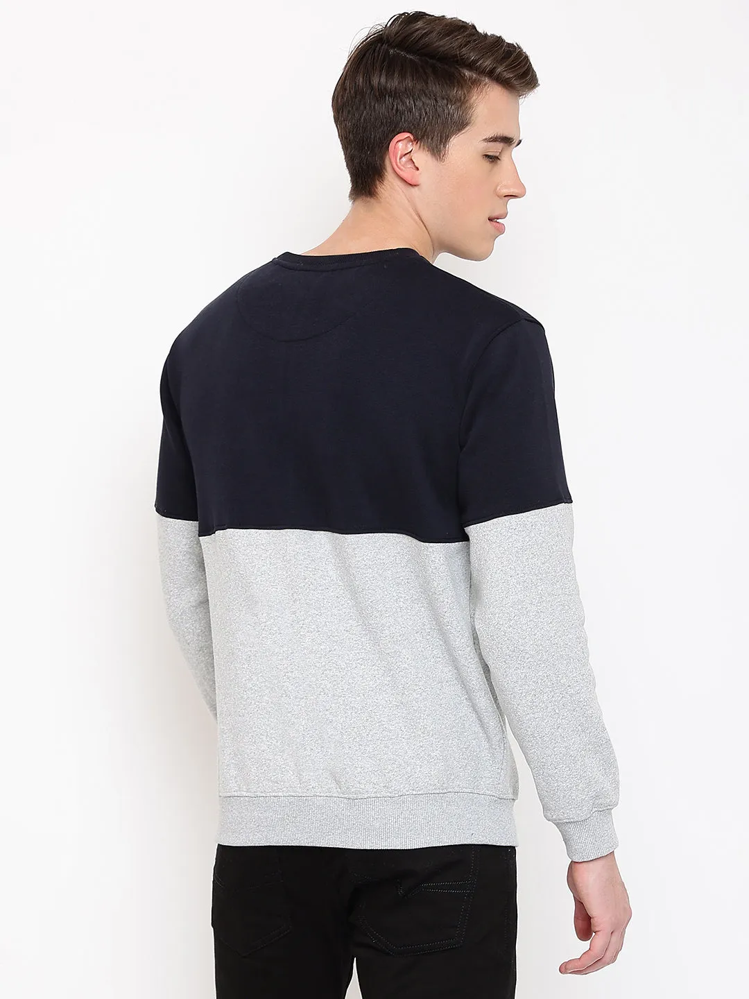 Mens Grey Melange Sweatshirt