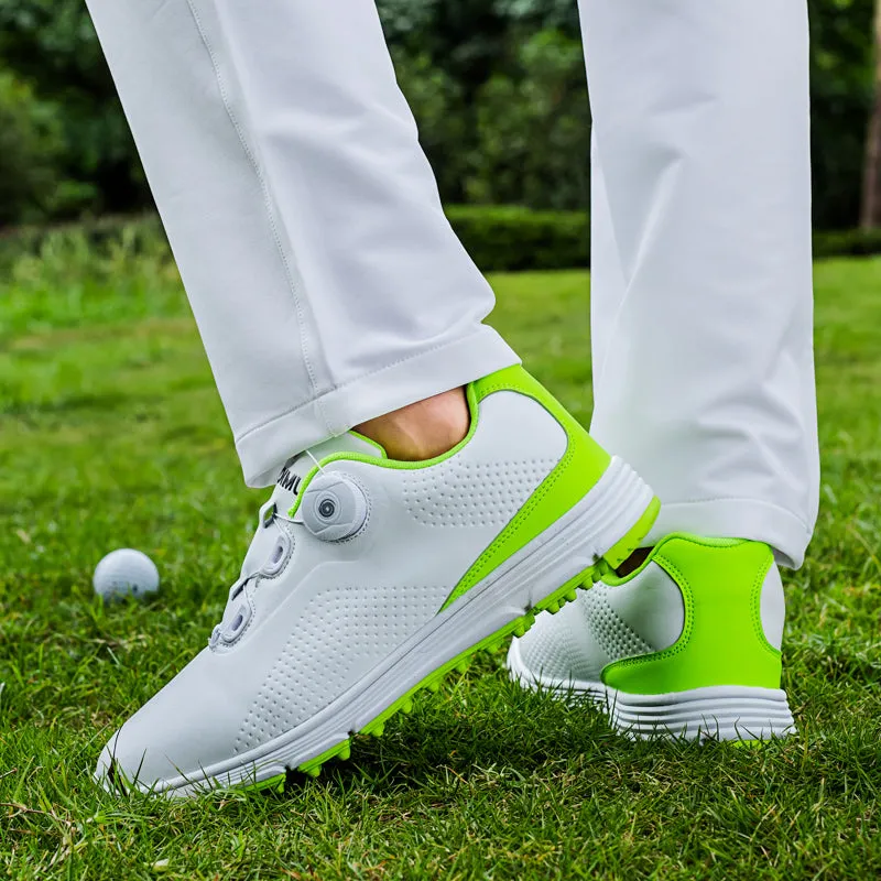 Men's Leather Golf Shoes Waterproof Non-slip Spike less Golf Shoes | 20626