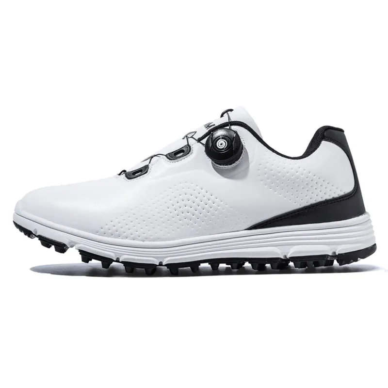 Men's Leather Golf Shoes Waterproof Non-slip Spike less Golf Shoes | 20626