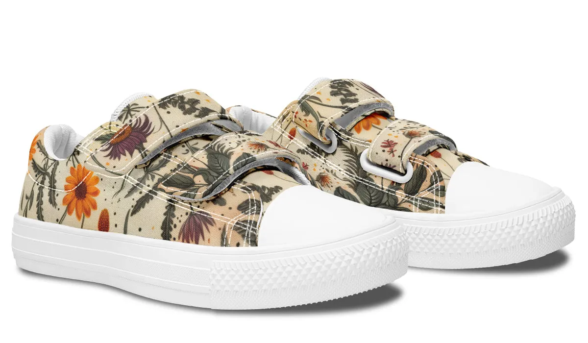 Midsummer Kids Low Tops - Easy Strap Canvas Kids Shoes with Durable Rubber Soles