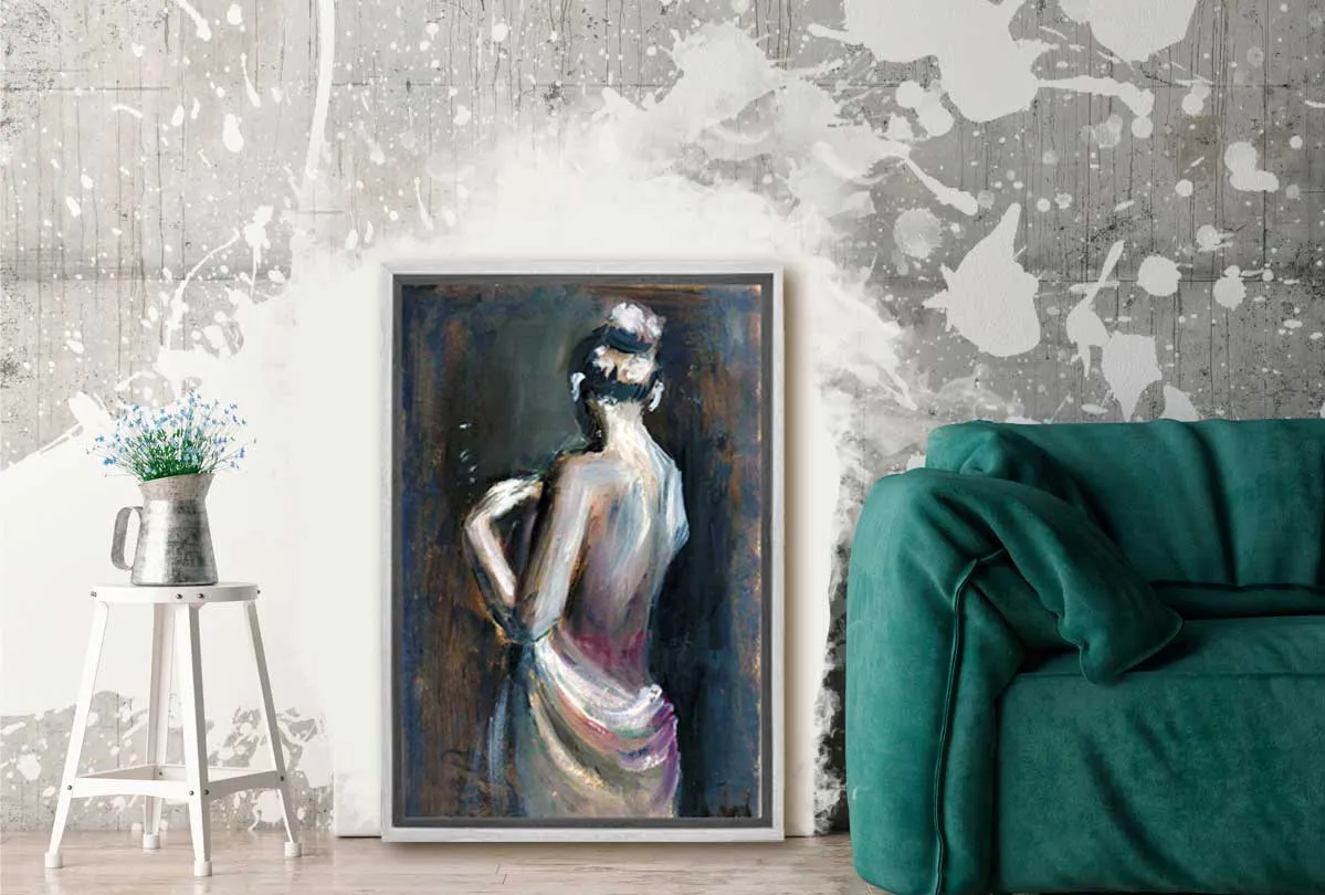 Naked Lady Painting | Canvas Wall Art Print