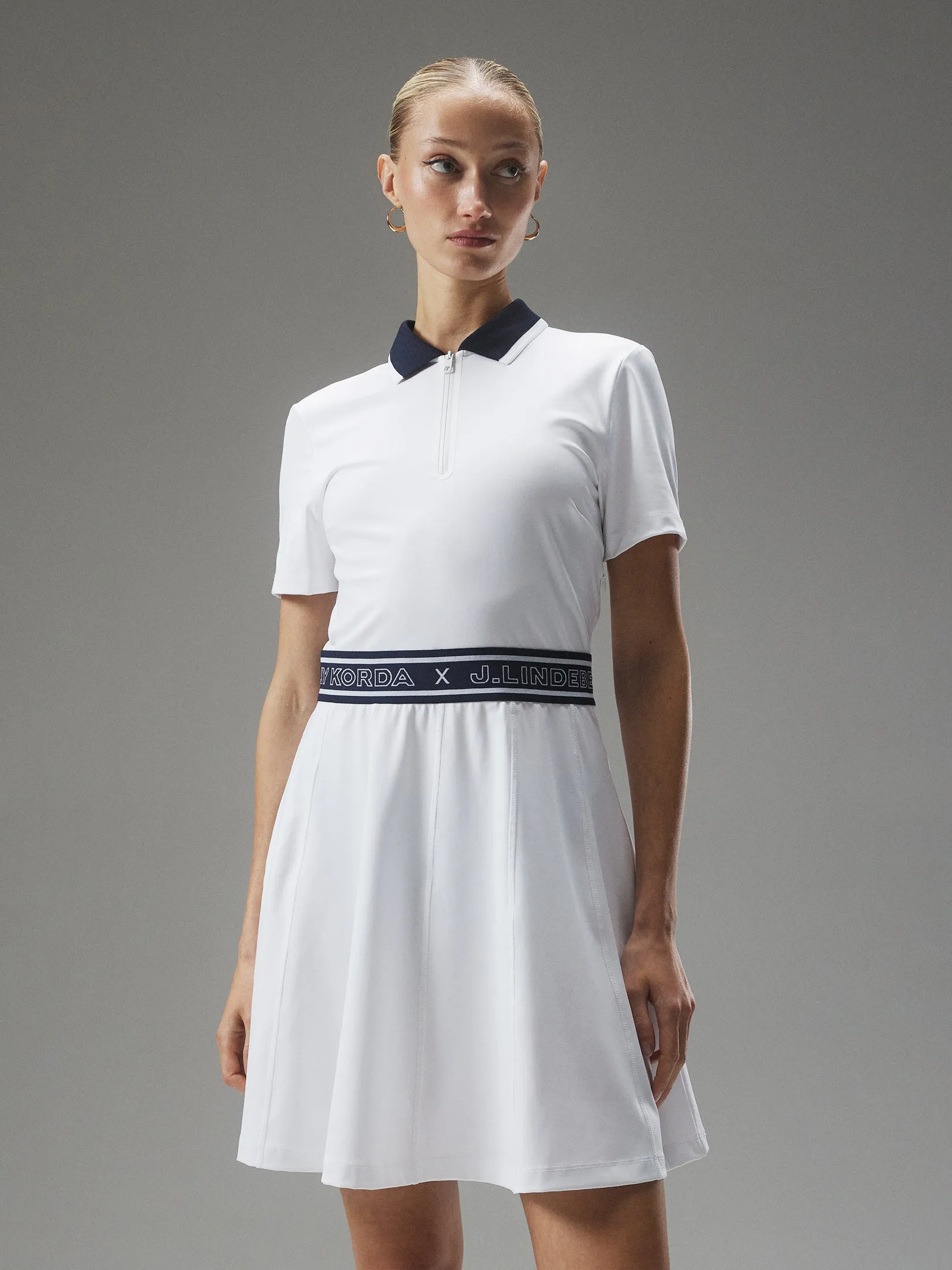 NK Golf Shirt Dress / White