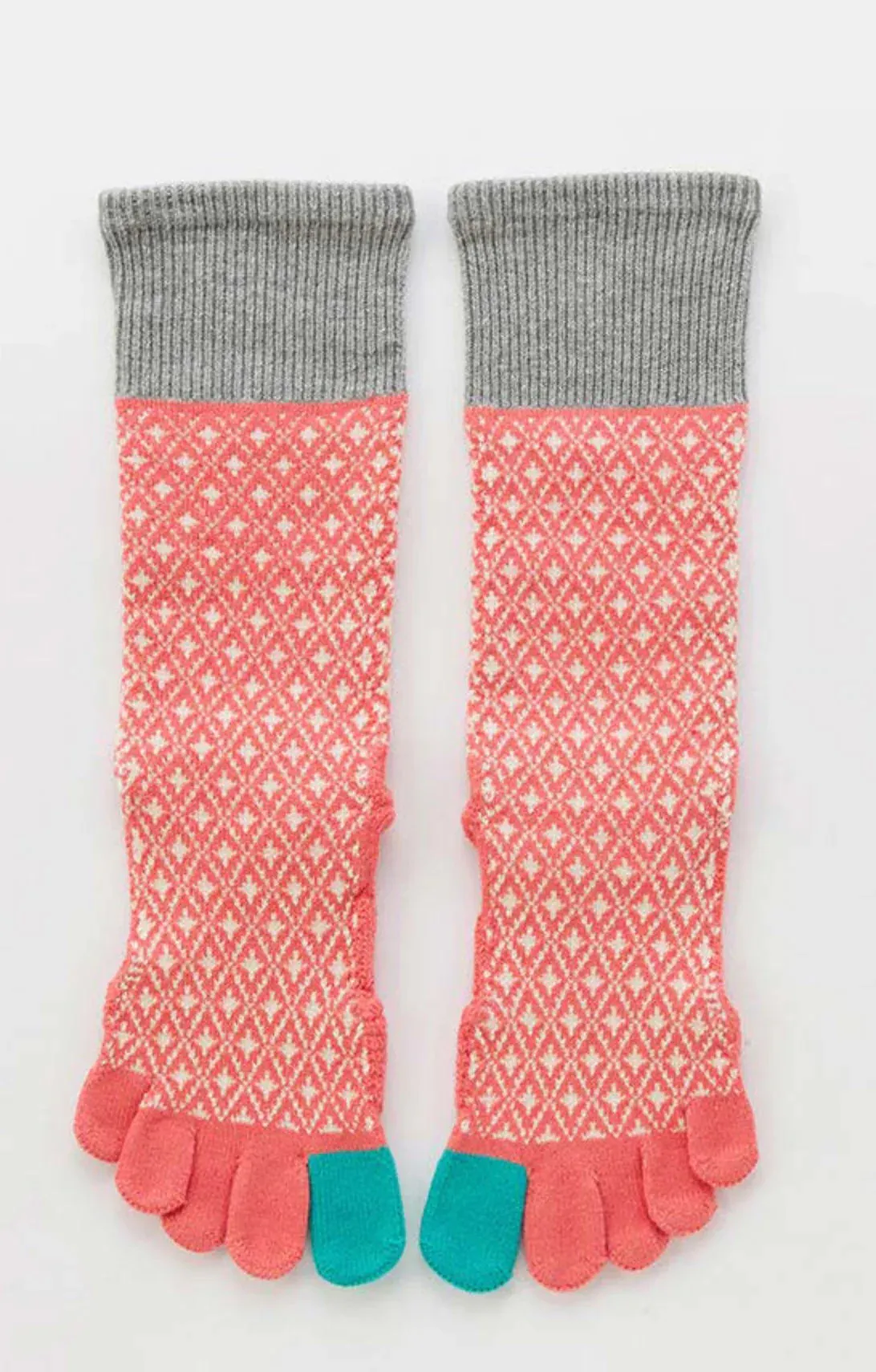 Organic Cotton Diamond Midcalf Grip Socks With *Power Pads*