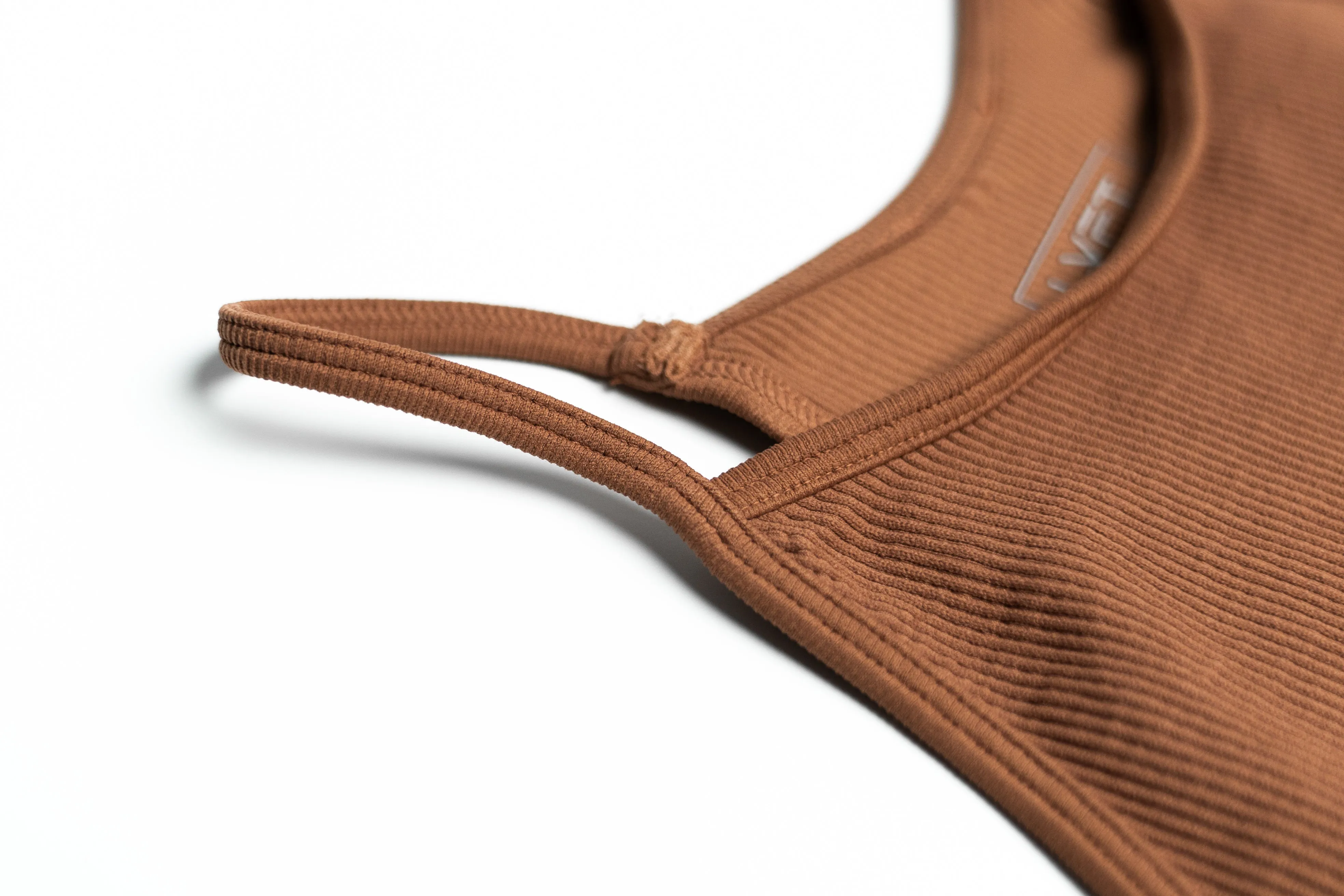 Ribbed Bralette - Chestnut