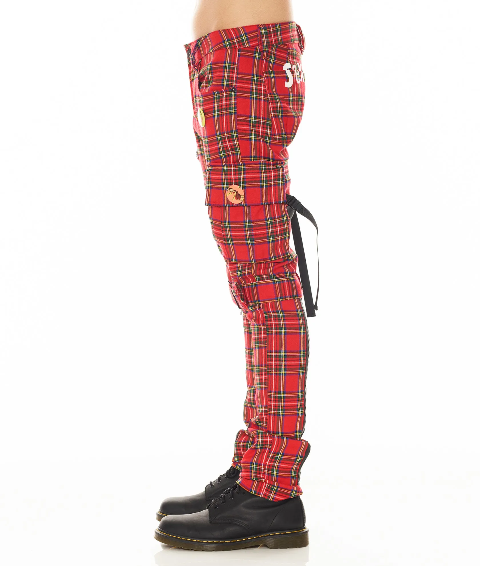 ROCKER CARGO "SEX PISTOLS" IN PLAID