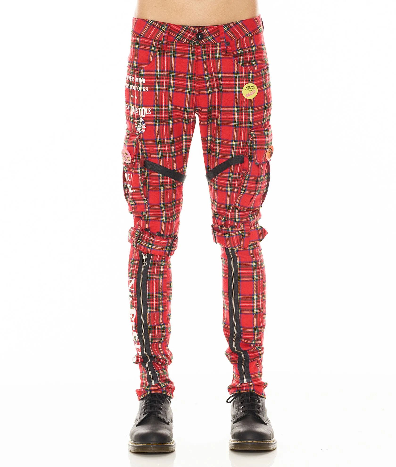 ROCKER CARGO "SEX PISTOLS" IN PLAID