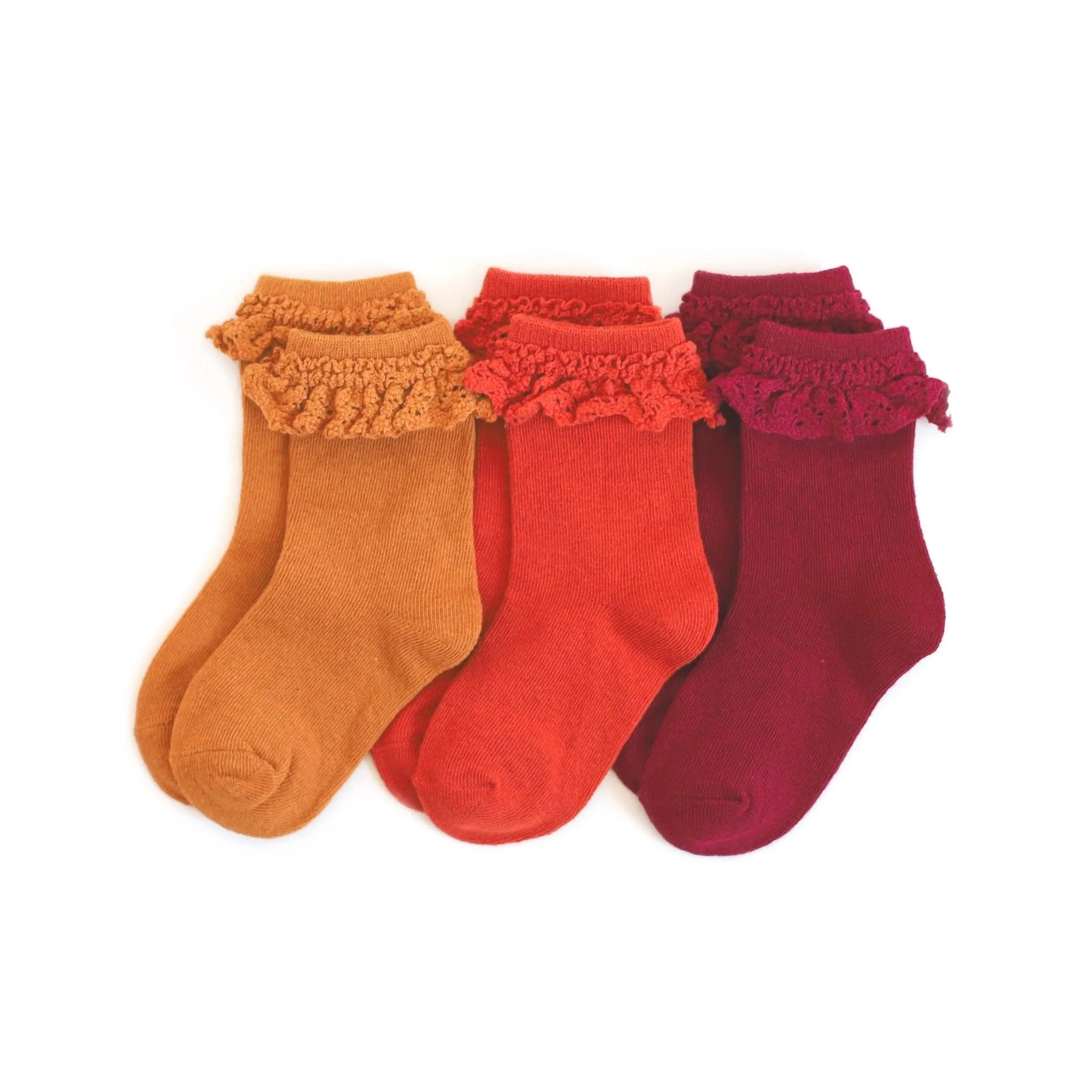 Sunset Lace Midi Sock 3-pack