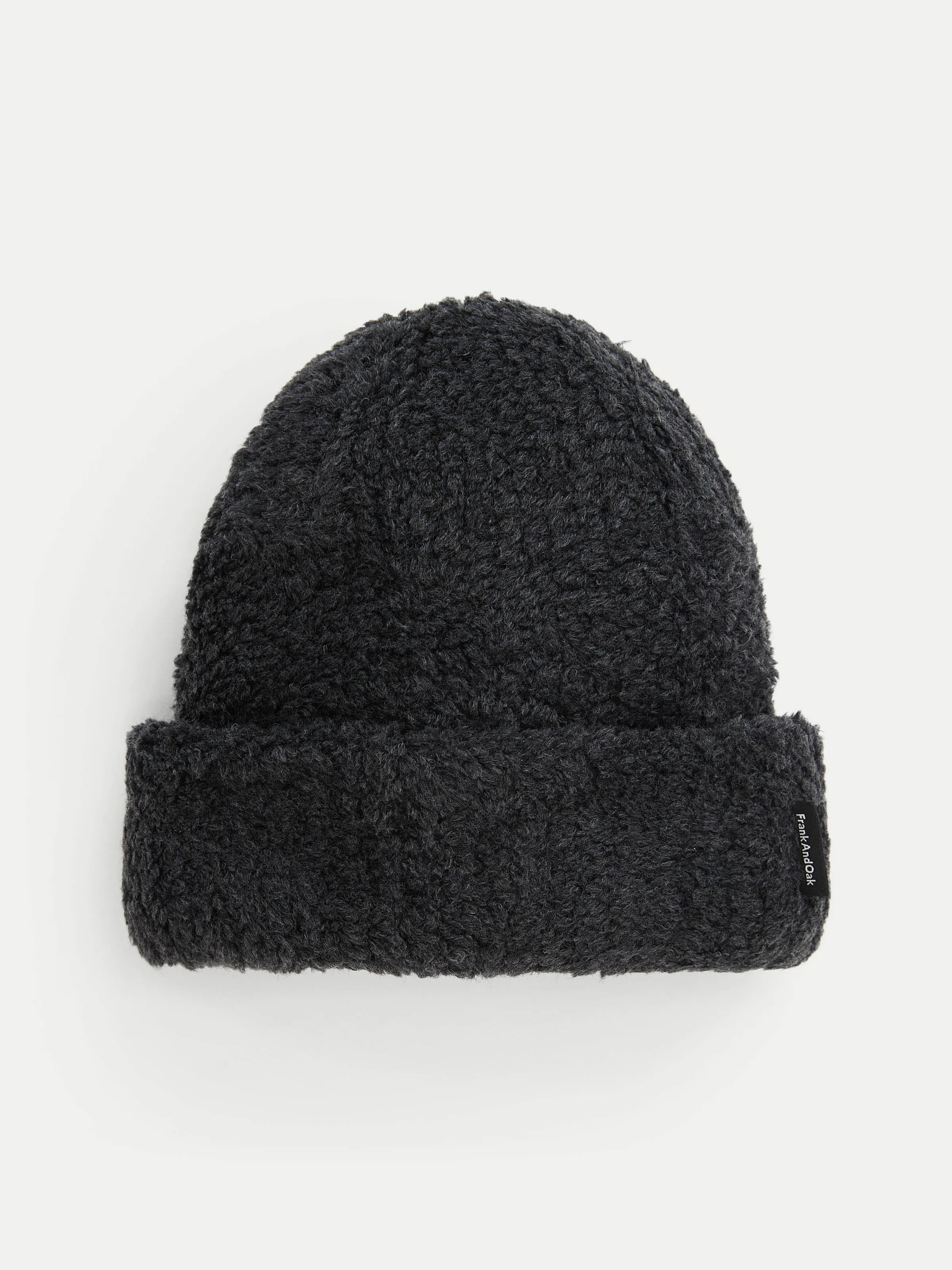 The Fuzzy Merino Wool Beanie in Dark Grey