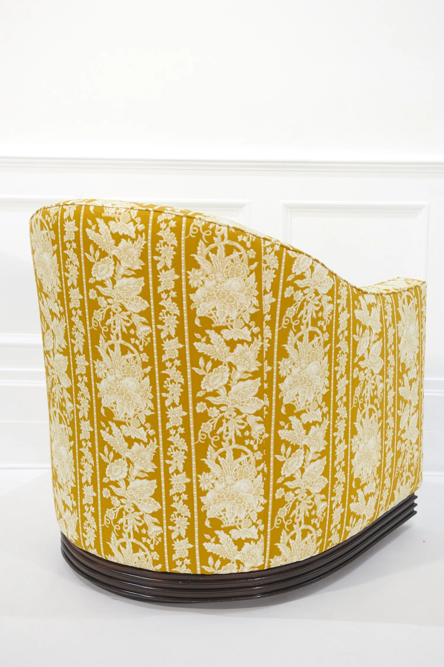 Upholstered Swivel Chair in Vintage Florals