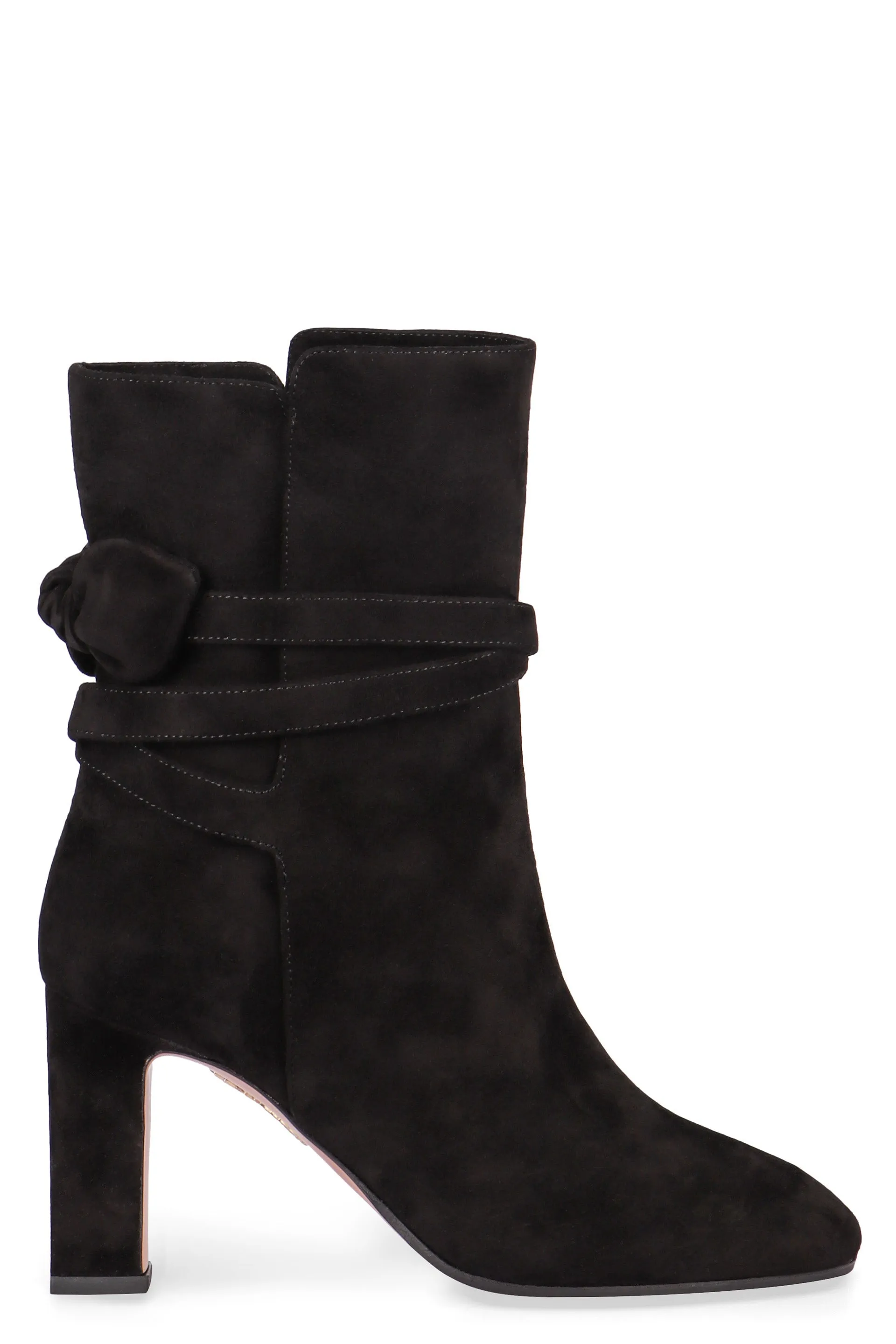 VERY BOW TIE SUEDE ANKLE BOOTS