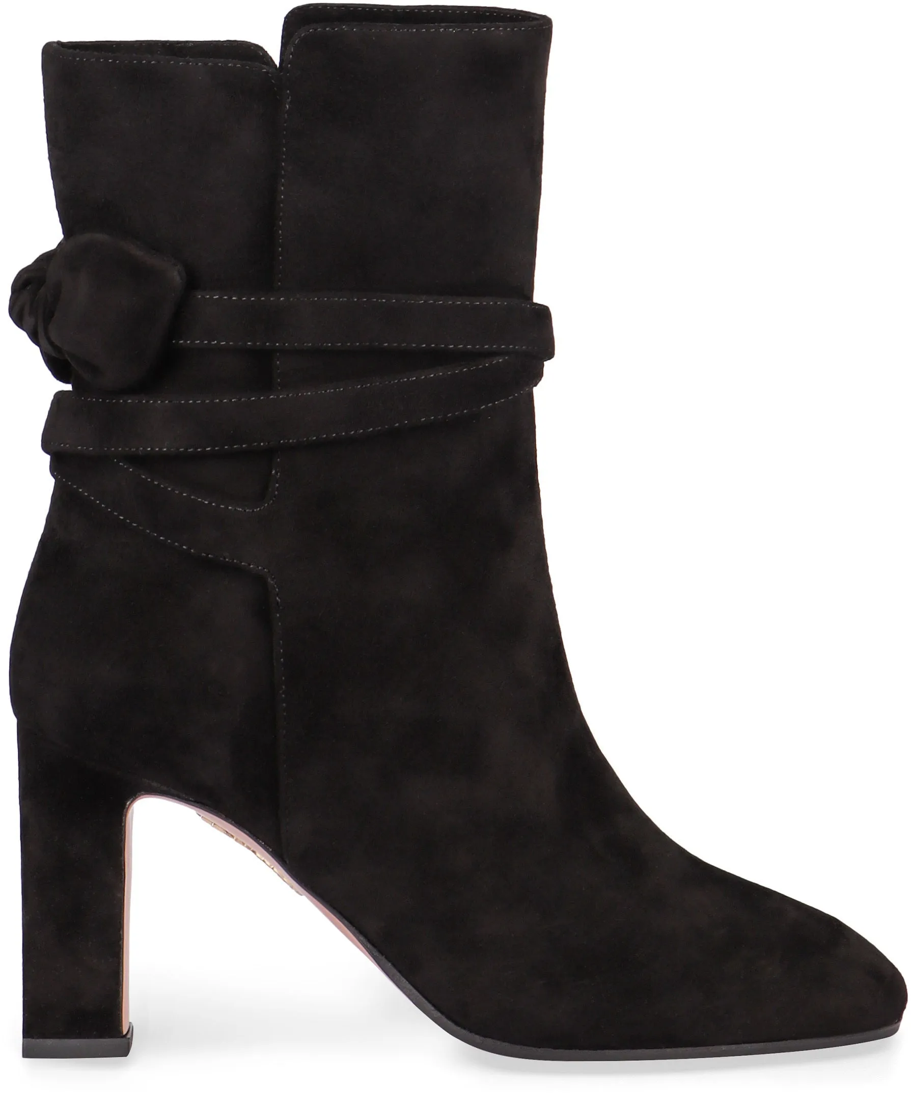 VERY BOW TIE SUEDE ANKLE BOOTS