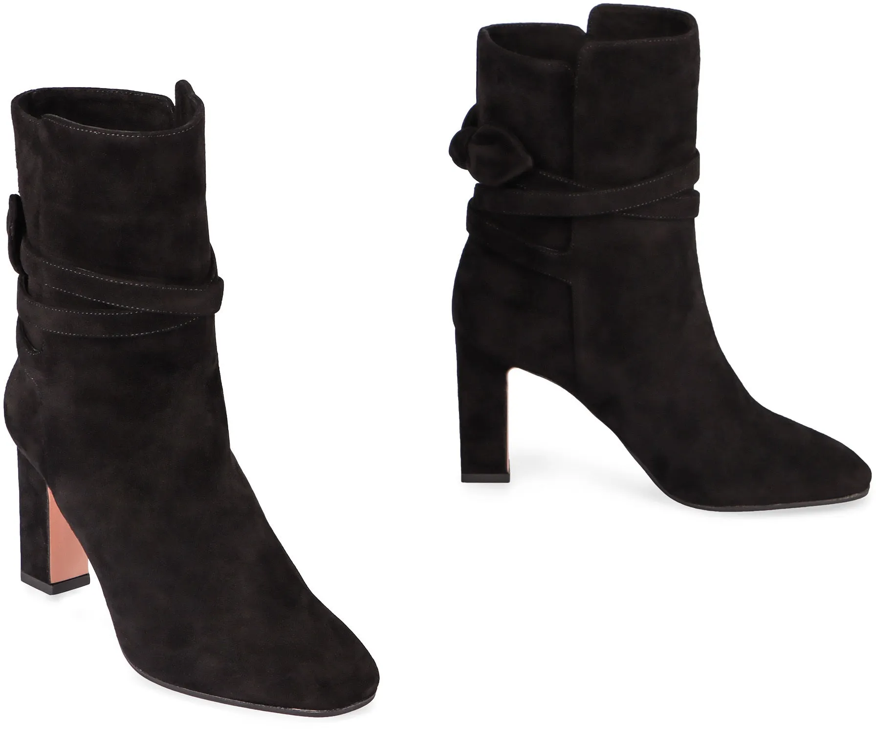 VERY BOW TIE SUEDE ANKLE BOOTS