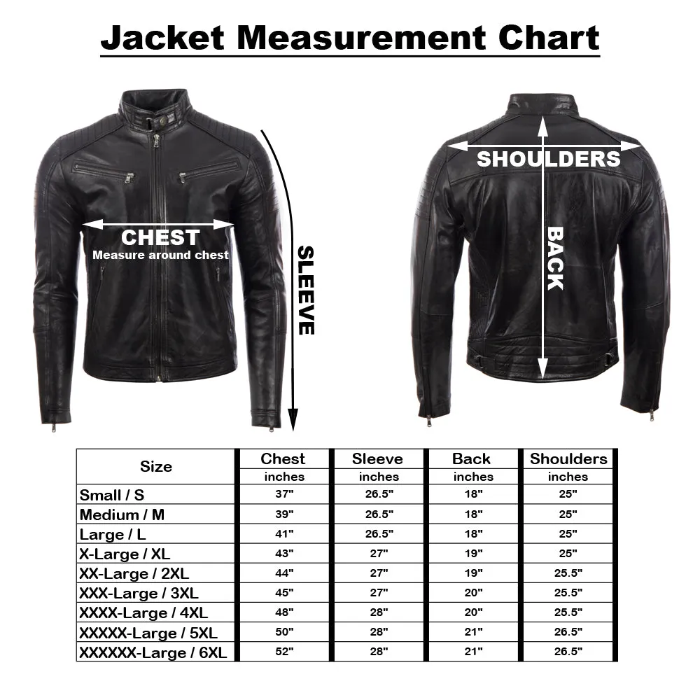 VO3W Men's Biker Jacket - Black